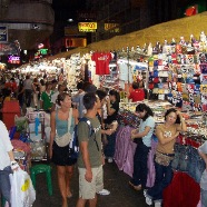 Foreigners shop in Bangkok