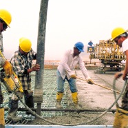 Highway workers built road