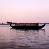 Indian boat on the river