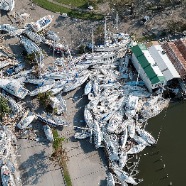 Boats piles after Hurricane