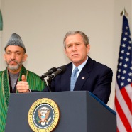 Afghanistan PM Hamid Karzai & Pers George Bush