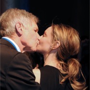 Harrison Ford kiss his wife Calista