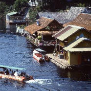 Boat on river in Thailand