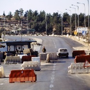 Israel checkpoint near Tel Avie